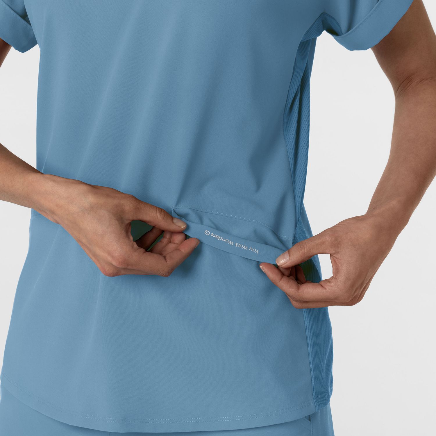 Casacca donna 6934 scollo a polo pacific blue