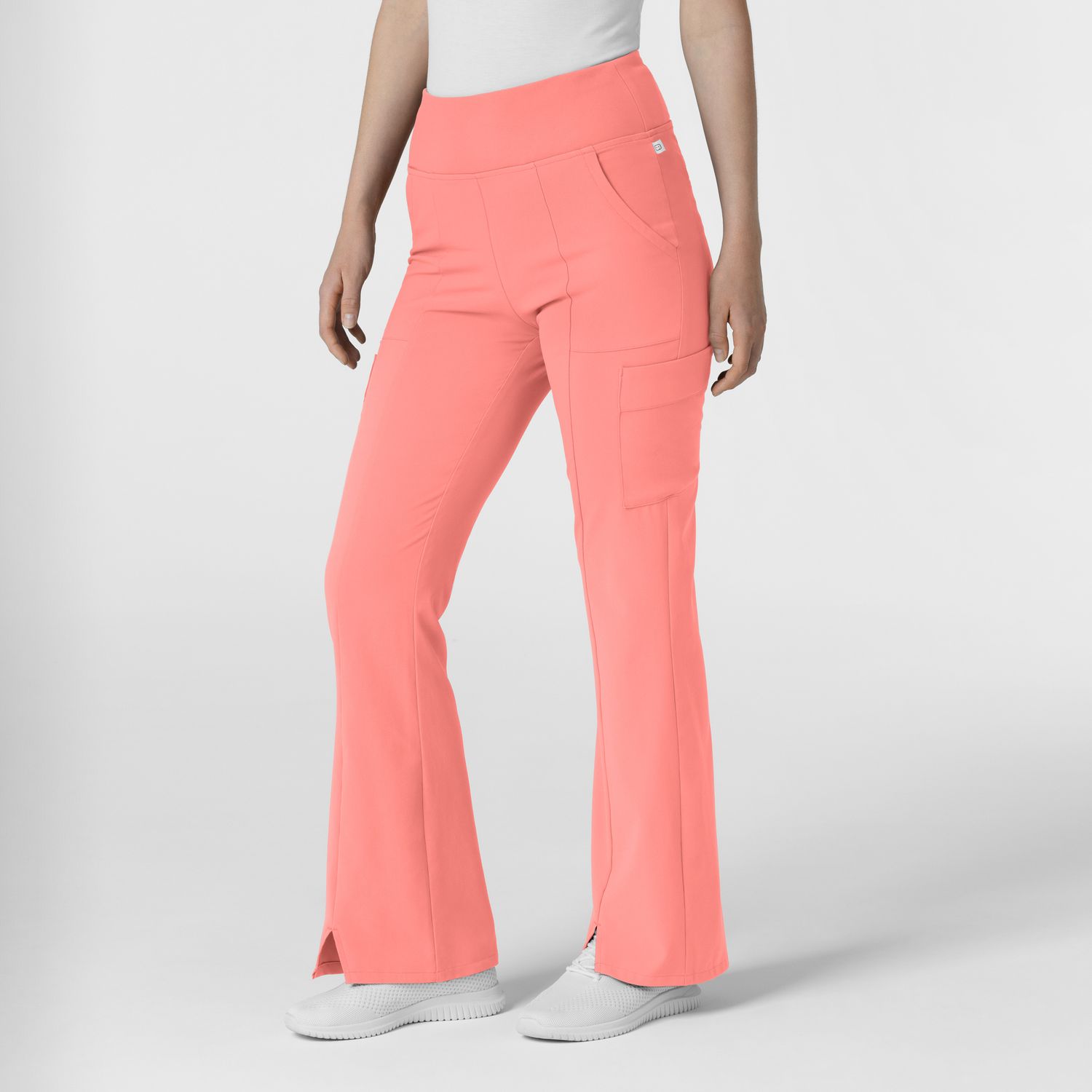 Pantalone donna 5534 cargo svasato paradise pink