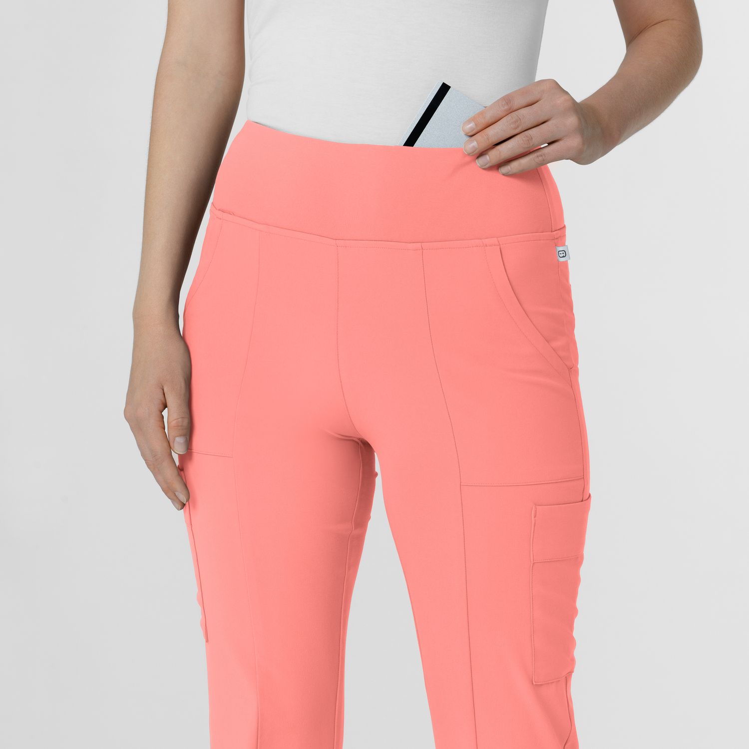 Pantalone donna 5534 cargo svasato paradise pink
