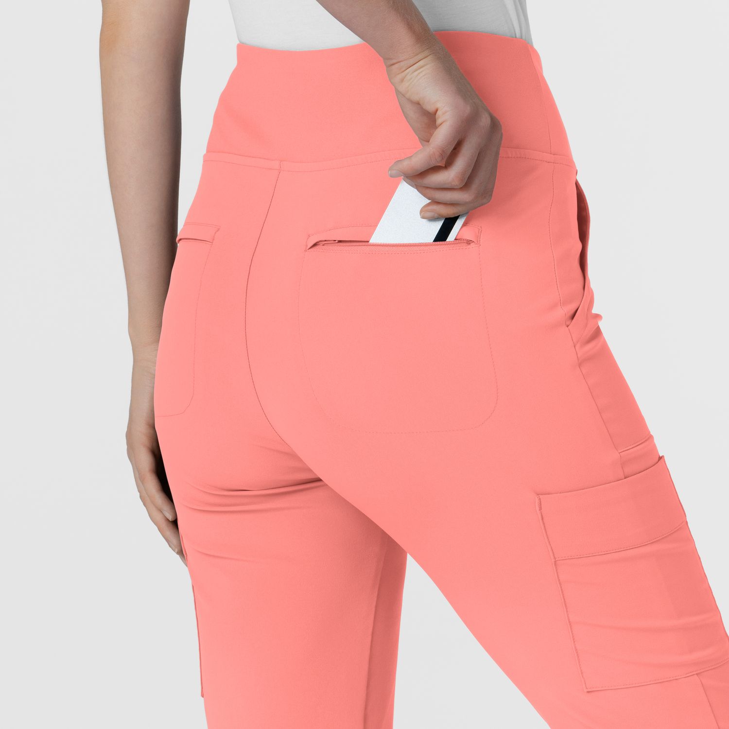 Pantalone donna 5534 cargo svasato paradise pink