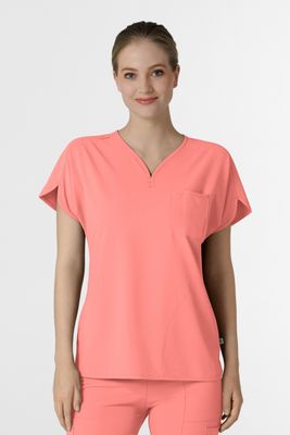Casacca donna 6634 scollo a V arrotondato paradise pink