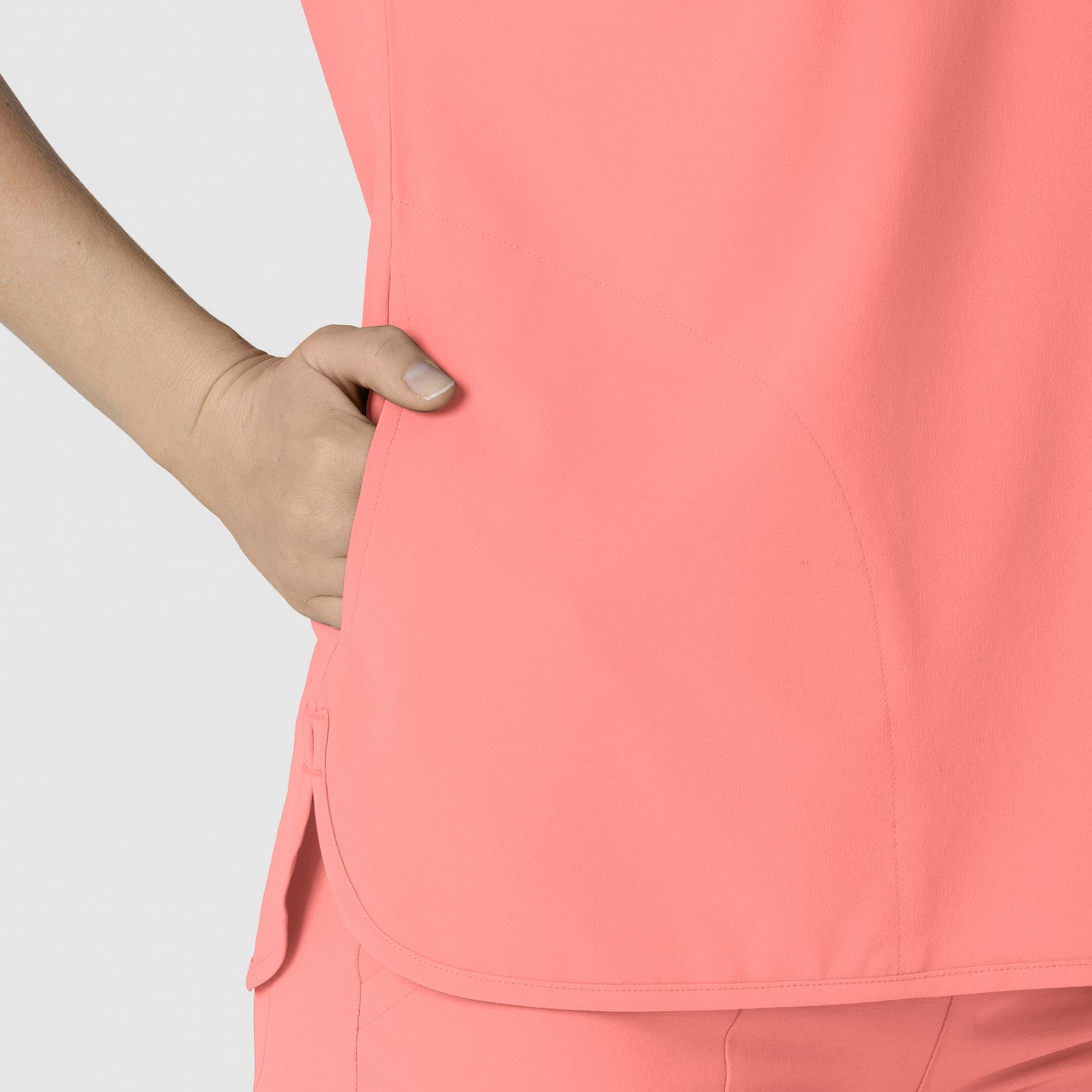Casacca donna 6634 scollo a V arrotondato paradise pink