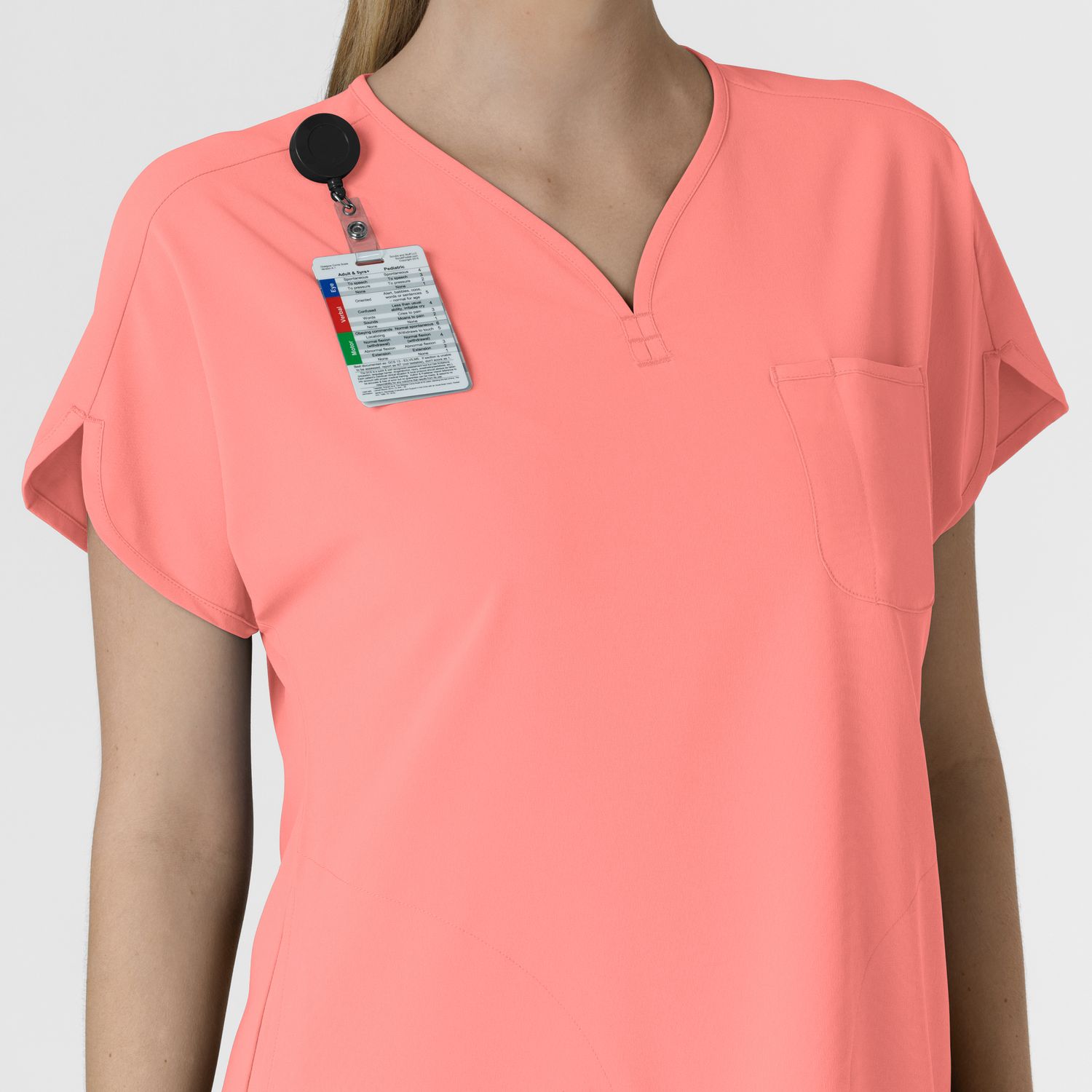 Casacca donna 6634 scollo a V arrotondato paradise pink