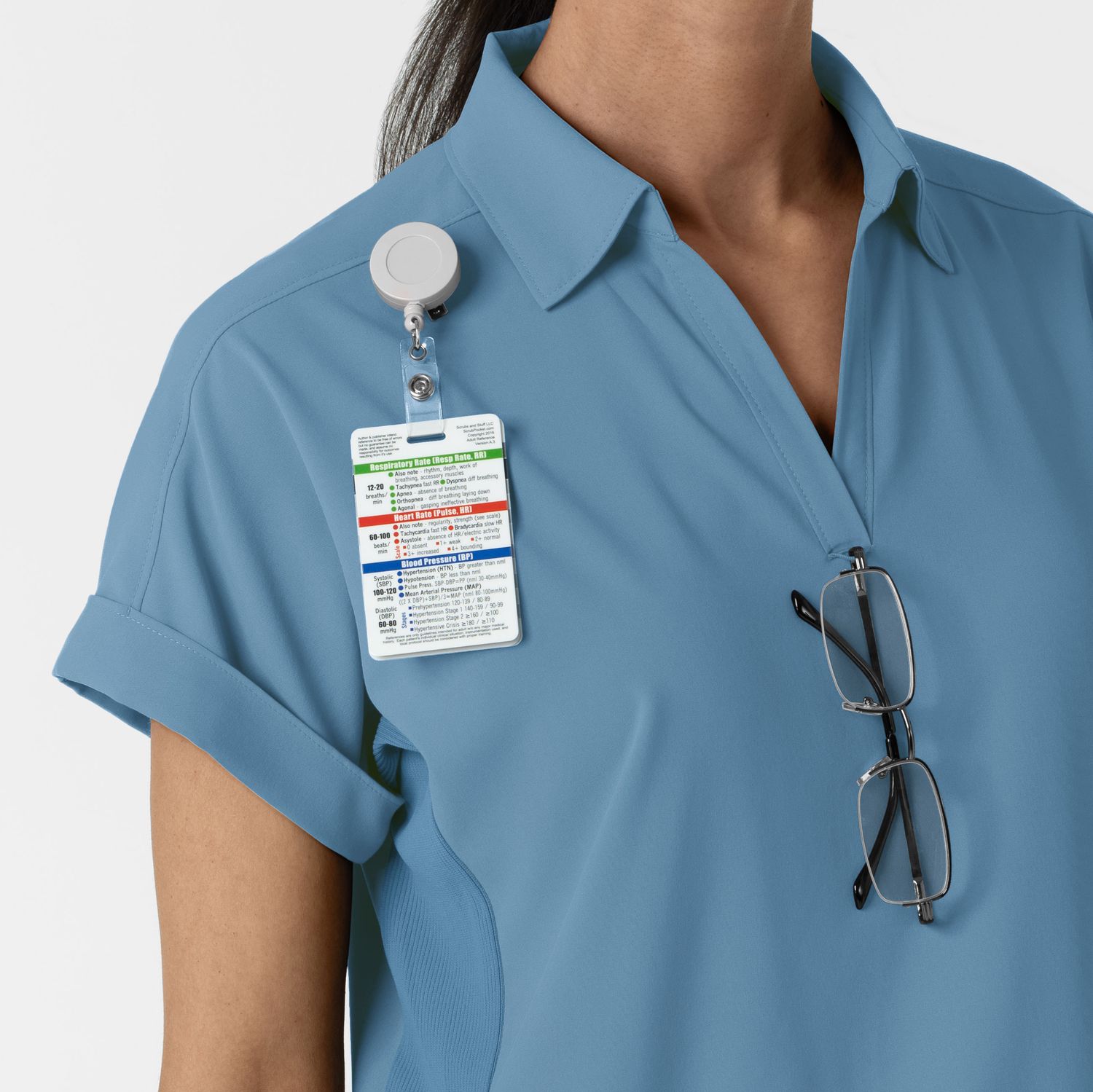 Casacca donna 6934 scollo a polo pacific blue