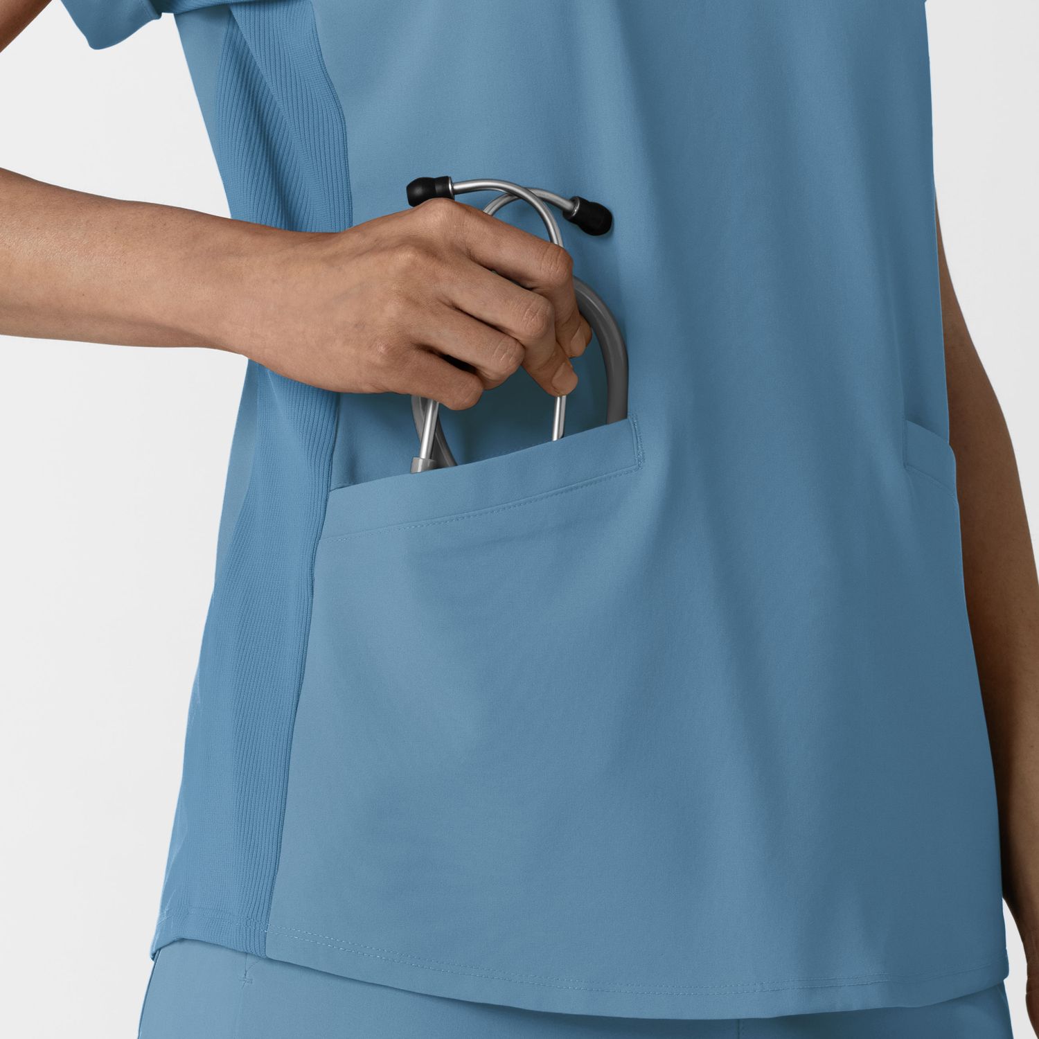 Casacca donna 6934 scollo a polo pacific blue