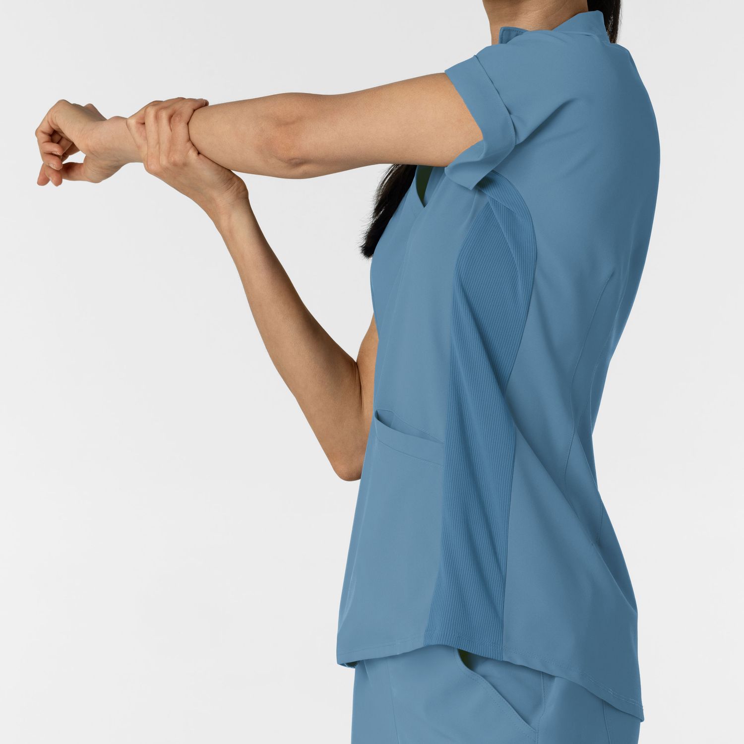 Casacca donna 6934 scollo a polo pacific blue