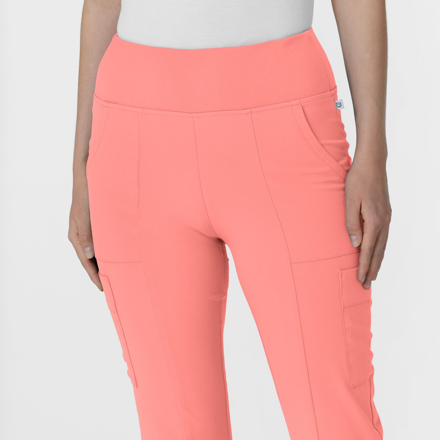 Pantalone donna 5534 cargo svasato paradise pink