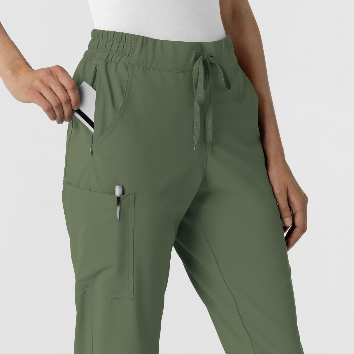 Pantalone donna 5934 cargo jogger olive