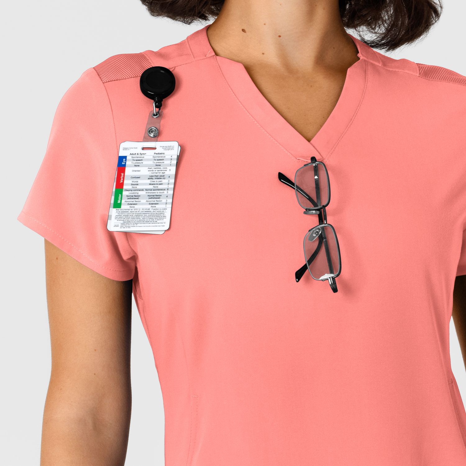 Casacca donna 6432 scollo a V stretto paradise pink