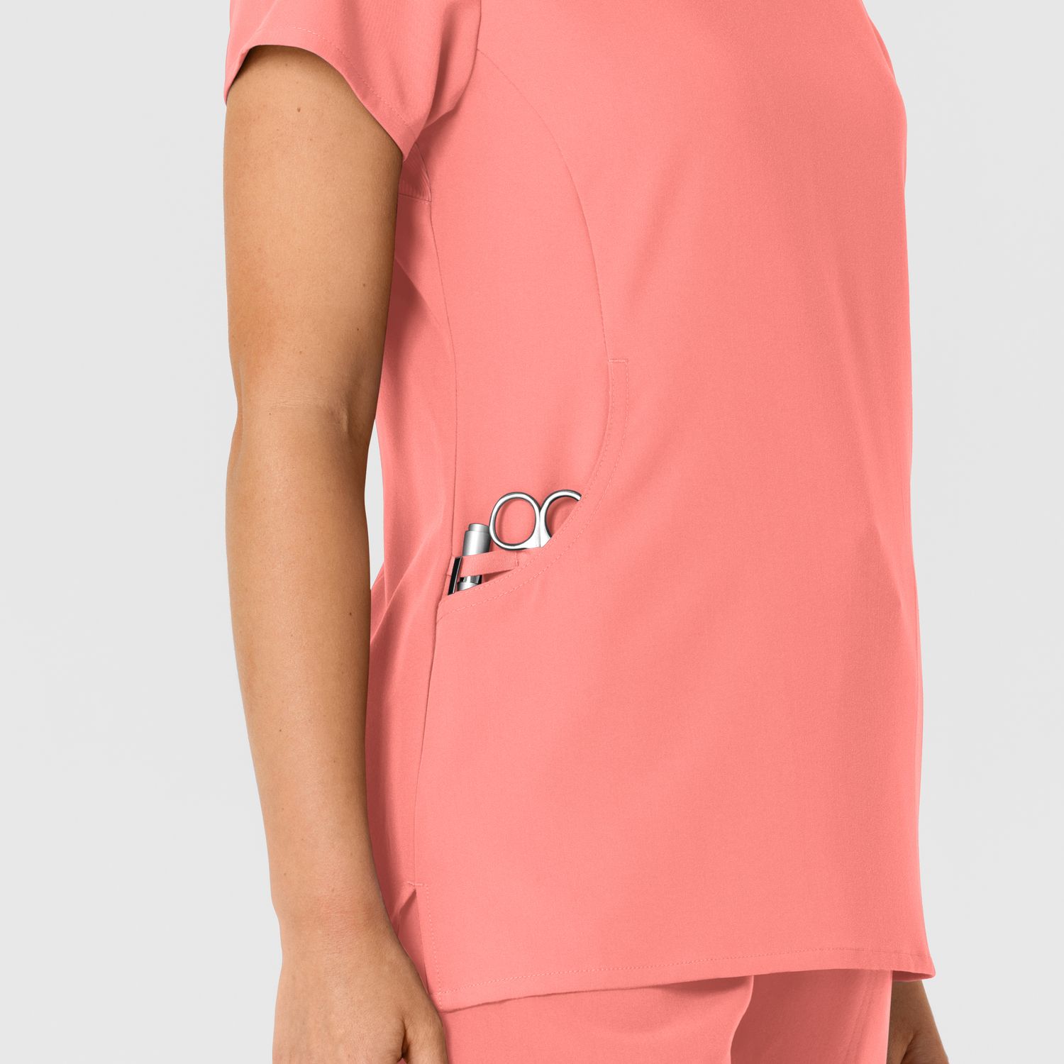Casacca donna 6432 scollo a V stretto paradise pink