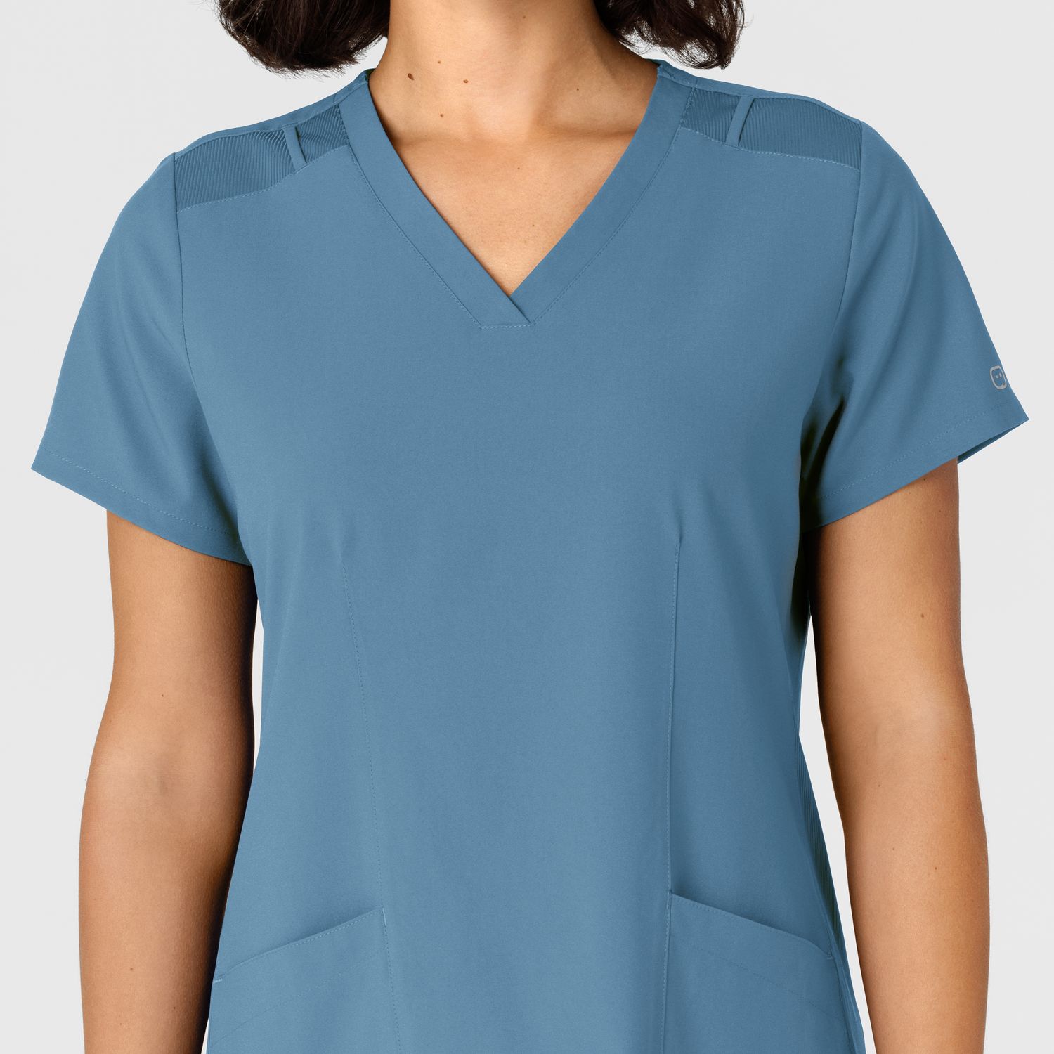 Casacca donna 6145 scollo a V pacific blue