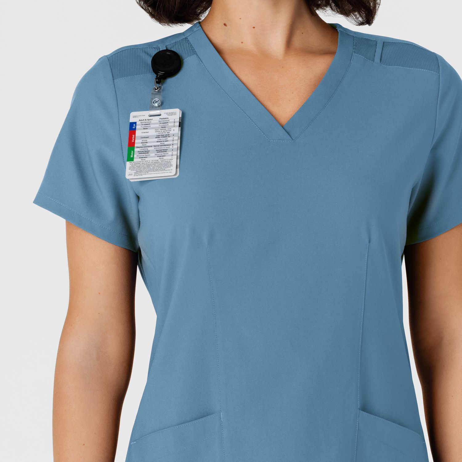 Casacca donna 6145 scollo a V pacific blue