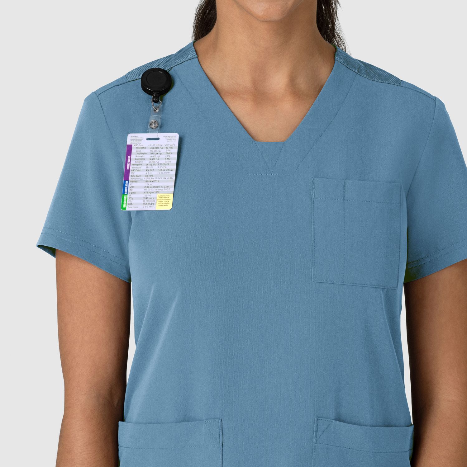 Casacca donna 6132 scollo a V pacific blue