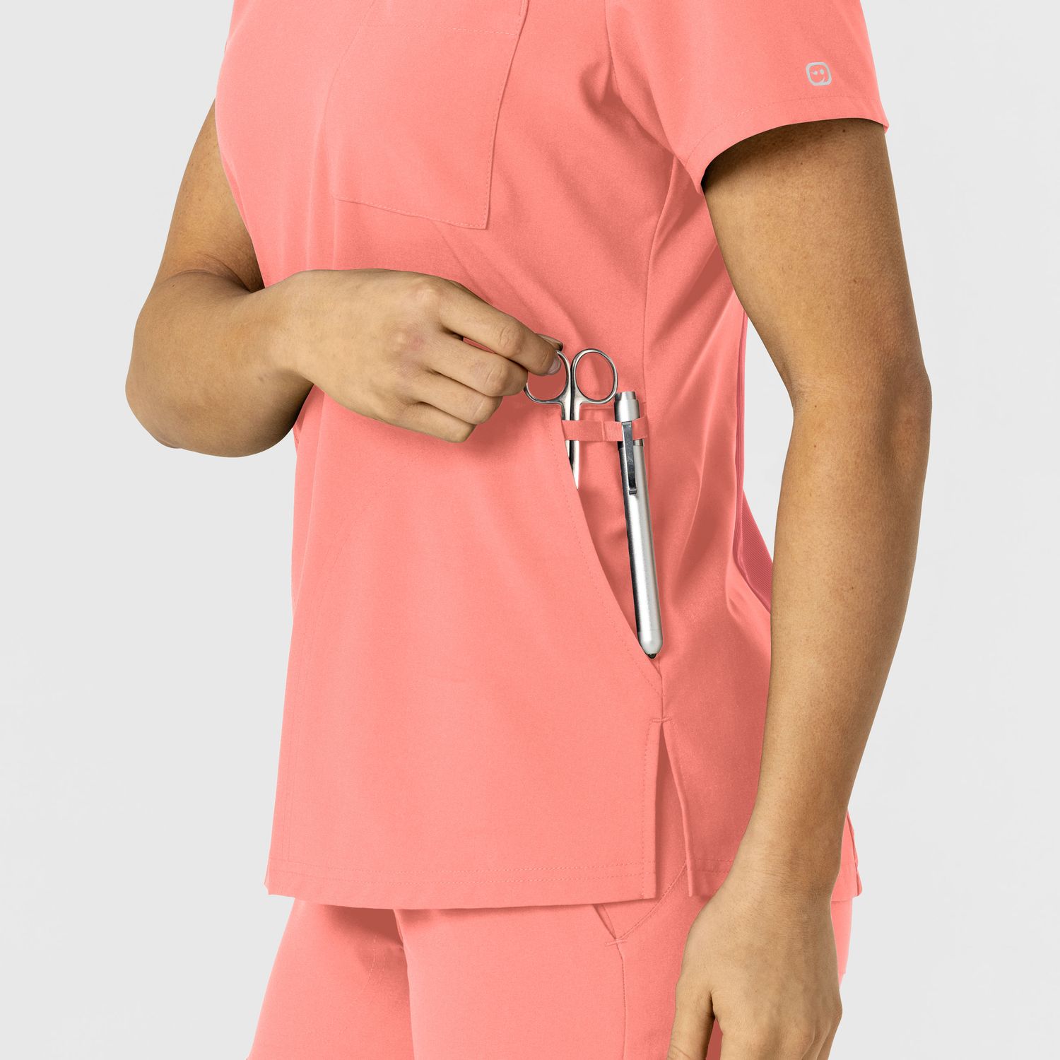 Casacca donna 6045 scollo a V paradise pink