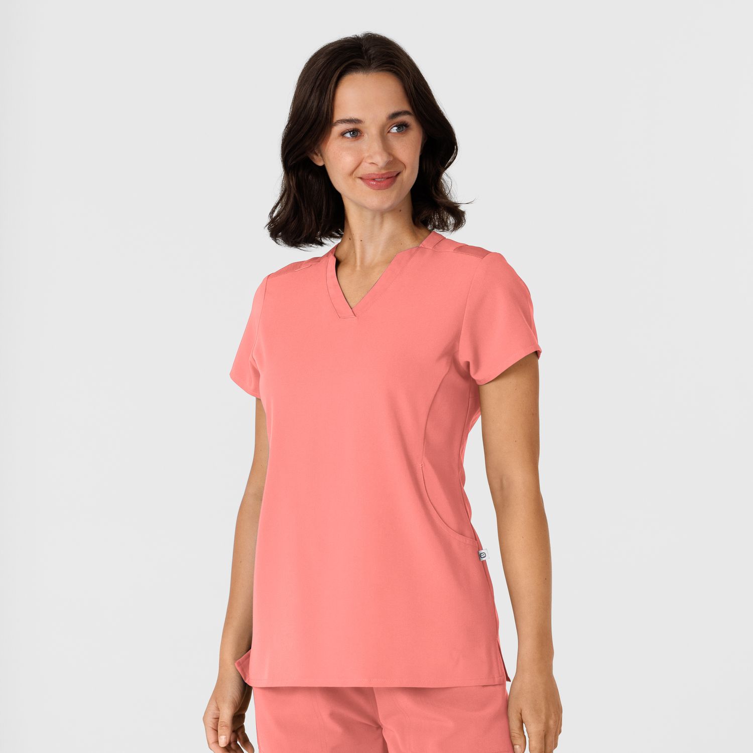 Casacca donna 6432 scollo a V stretto paradise pink