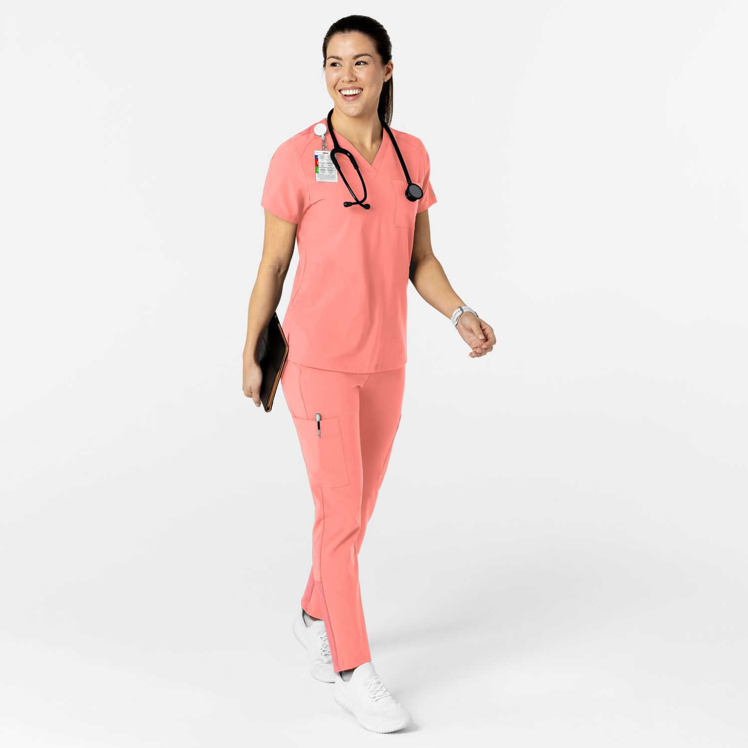 Casacca donna 6045 scollo a V paradise pink