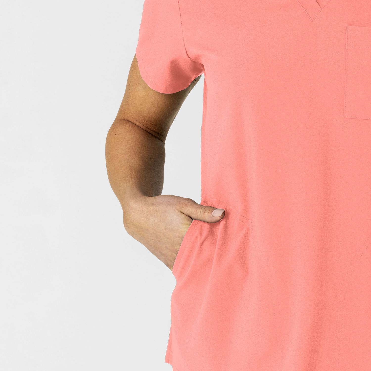 Casacca donna 6045 scollo a V paradise pink