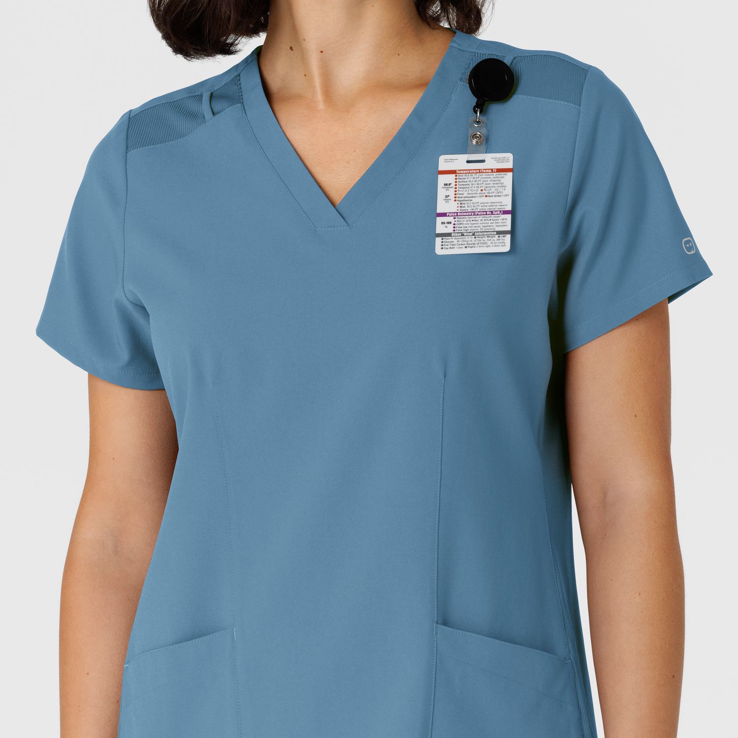 Casacca donna 6145 scollo a V pacific blue
