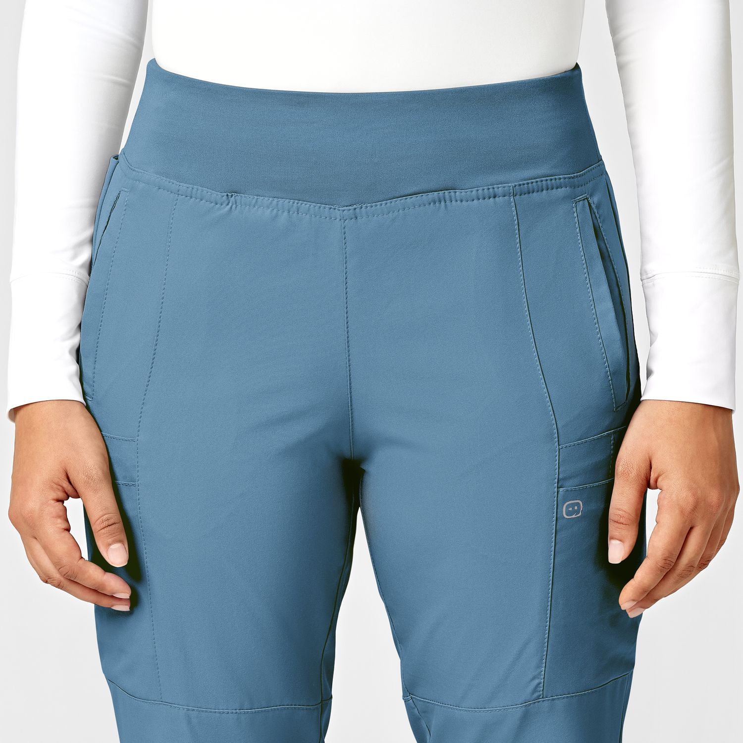 Pantalone donna 5555 cargo jogger pacific blue