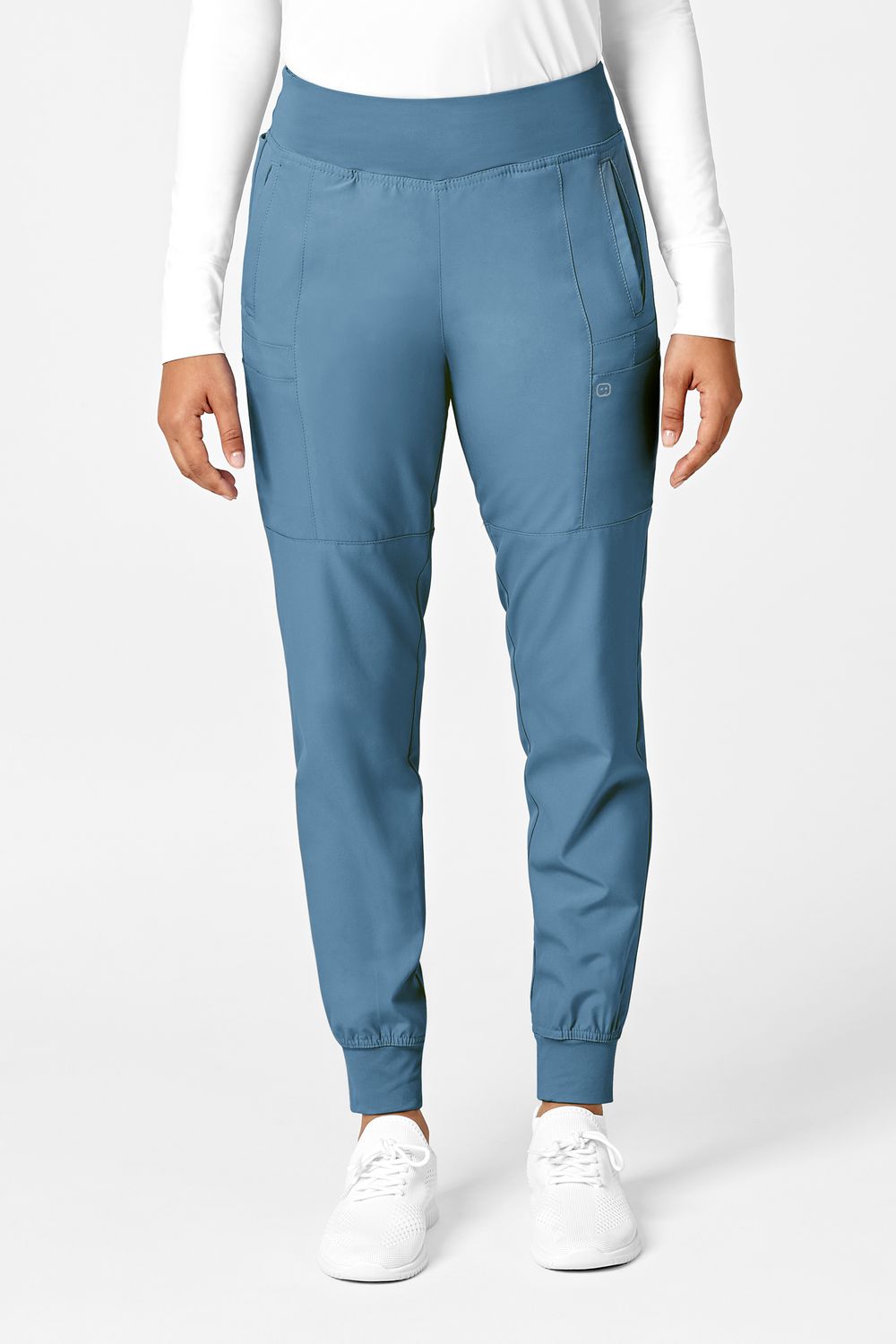 Pantalone donna 5555 cargo jogger pacific blue