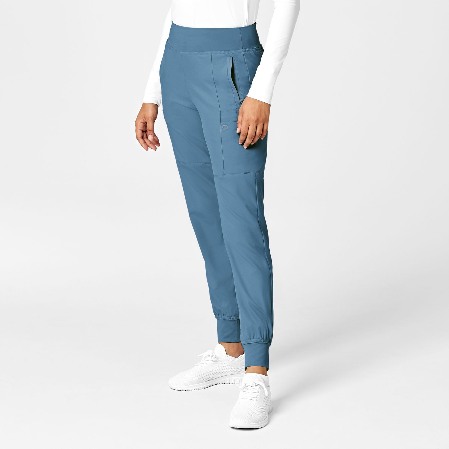 Pantalone donna 5555 cargo jogger pacific blue