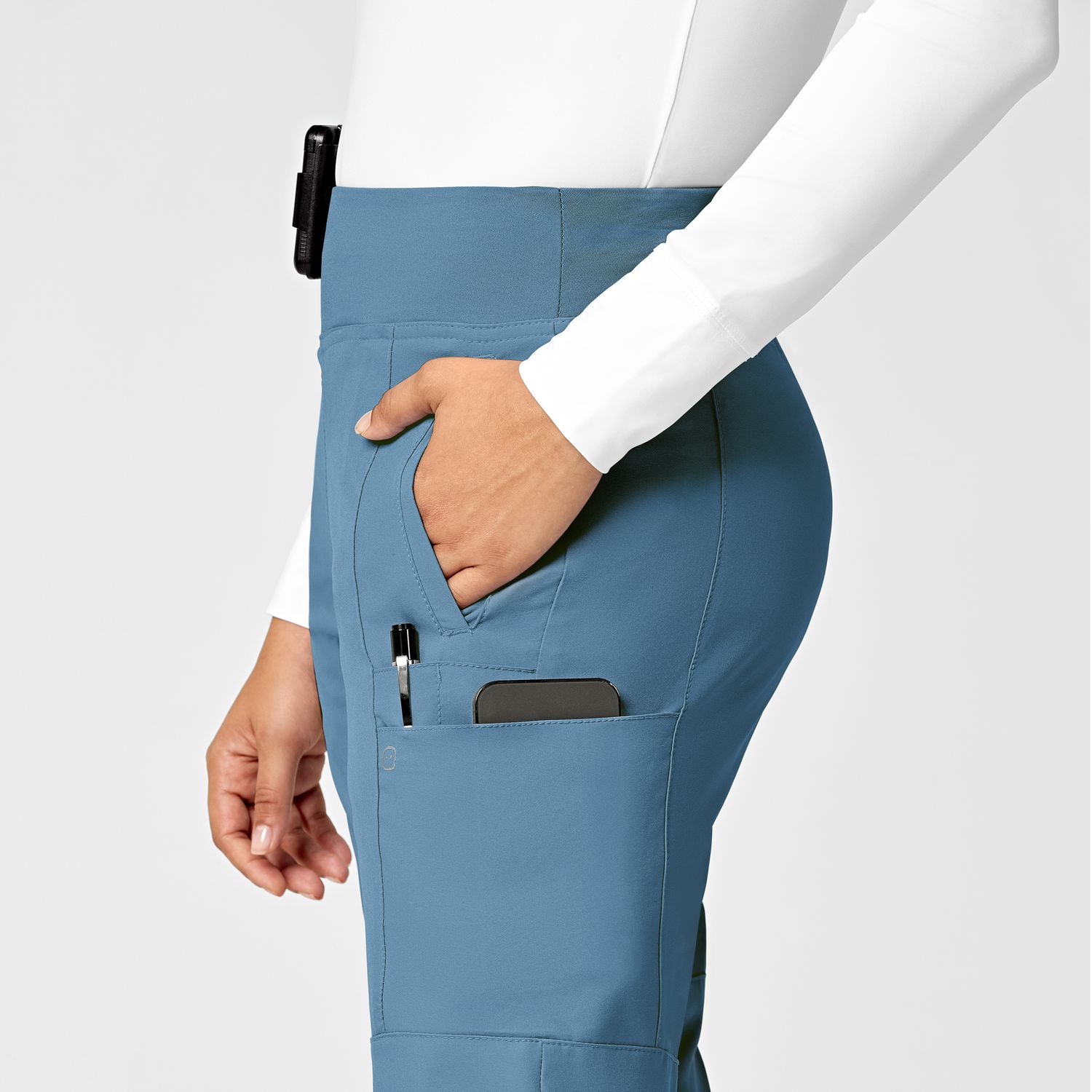 Pantalone donna 5555 cargo jogger pacific blue