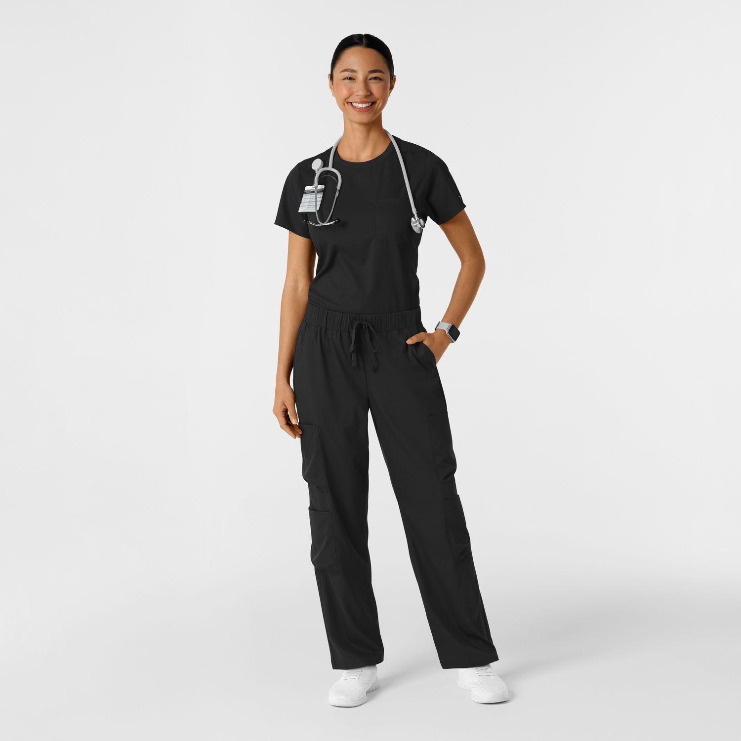 Casacca donna 6451 girocollo black