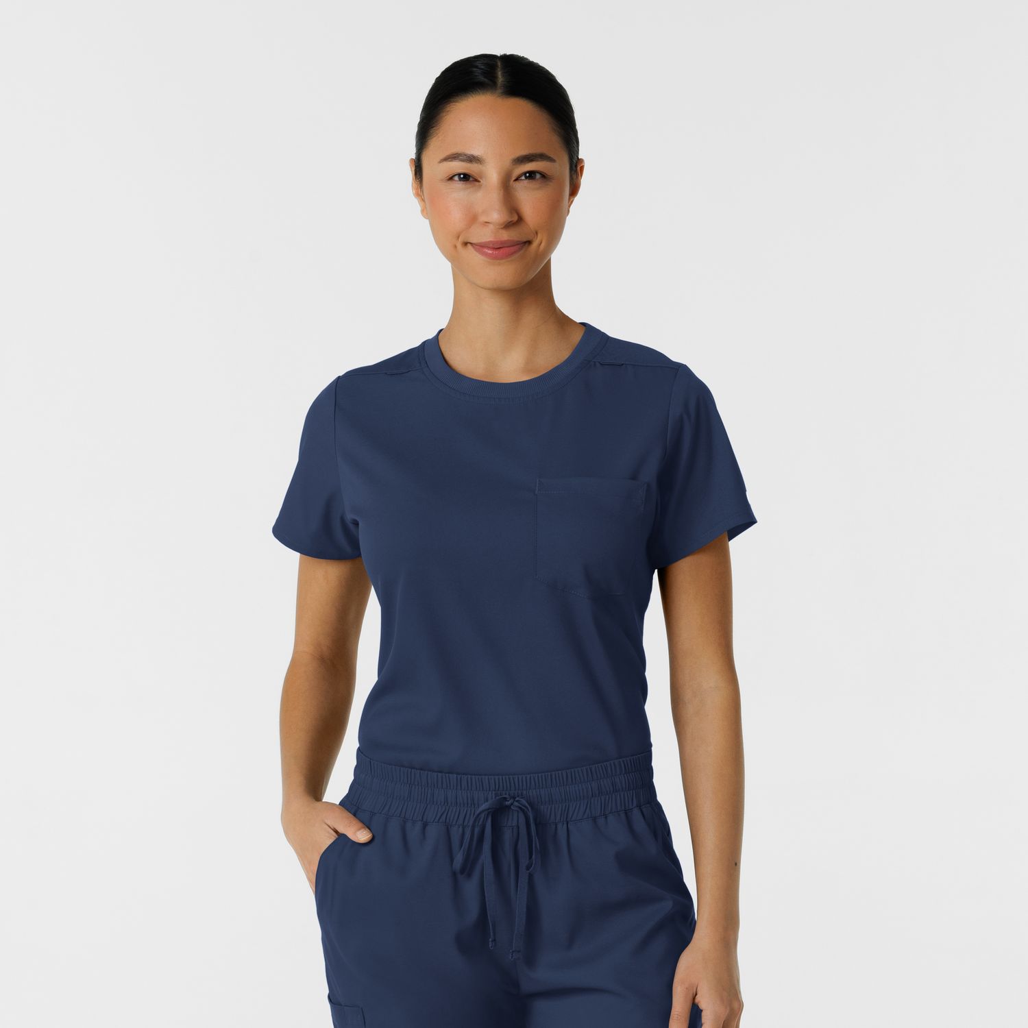 Casacca donna 6451 girocollo navy blue