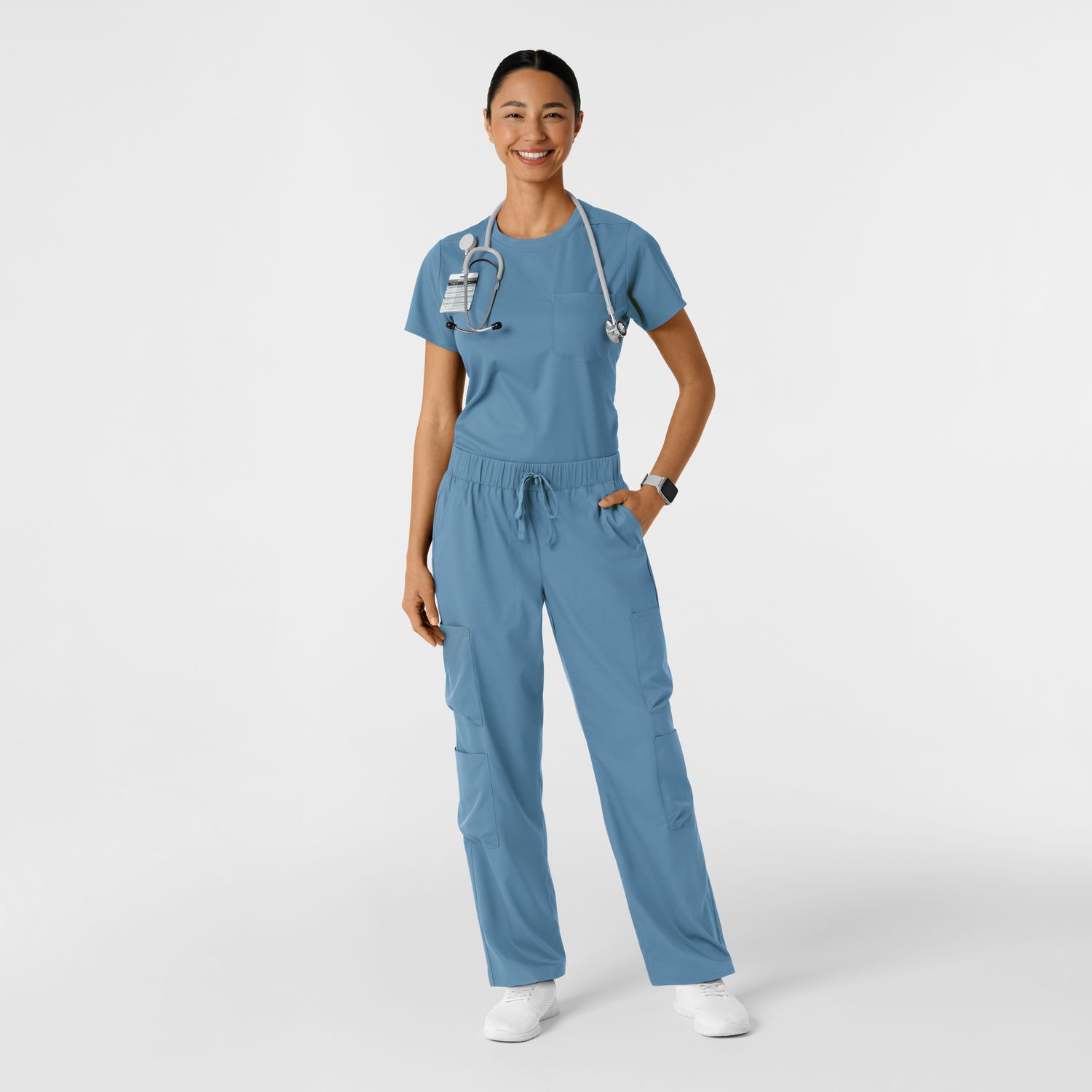 Casacca donna 6451 girocollo pacific blue