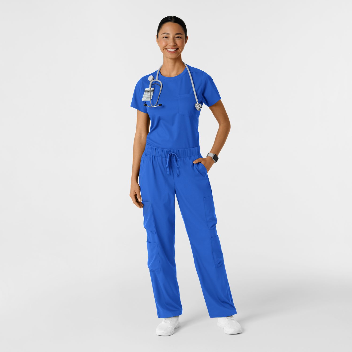 Casacca donna 6451 girocollo royal blue
