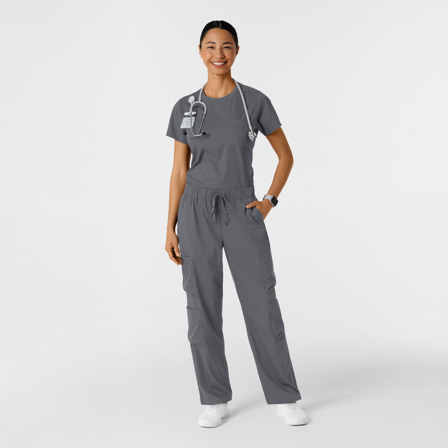 Casacca donna 6451 girocollo pewter
