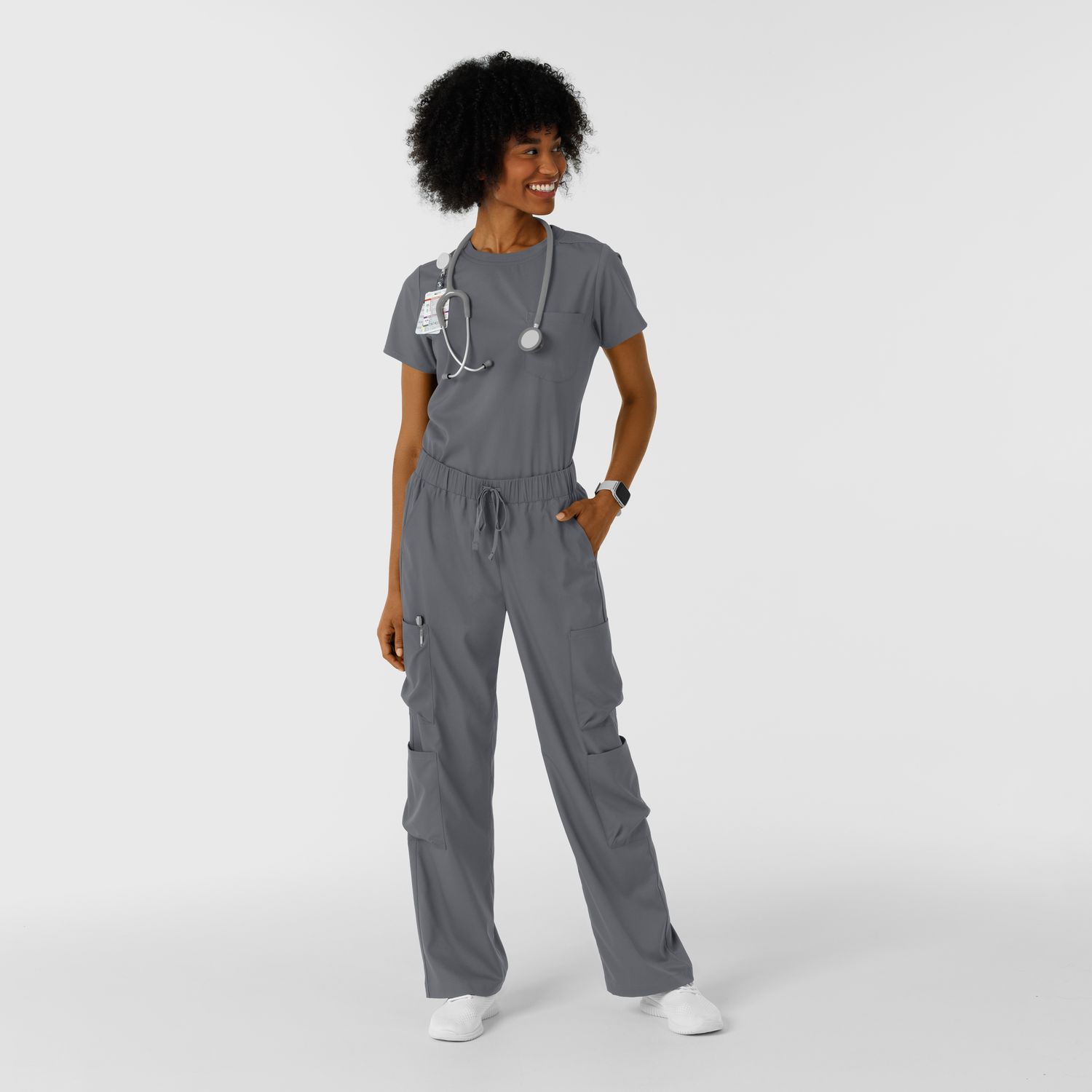 Pantalone donna 5451 doppio cargo pewter