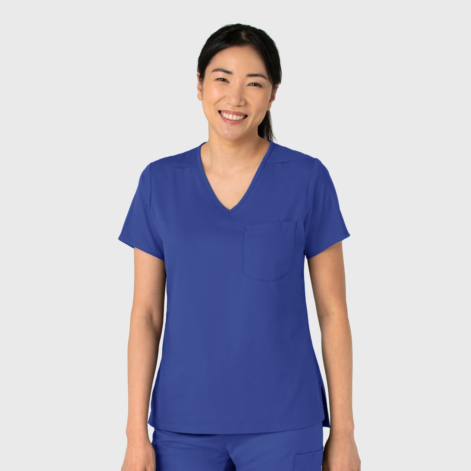 Casacca donna 6151 scollo a V galaxy blue