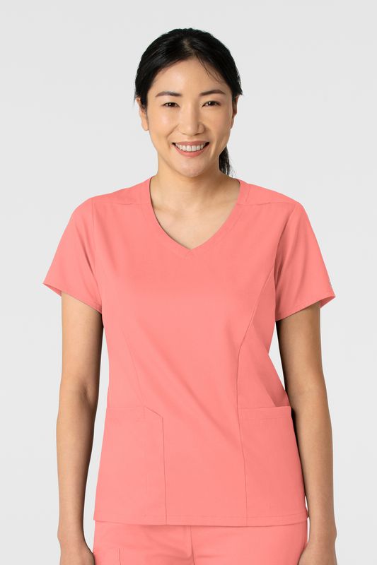 Casacca donna 6251 scollo a V paradise pink