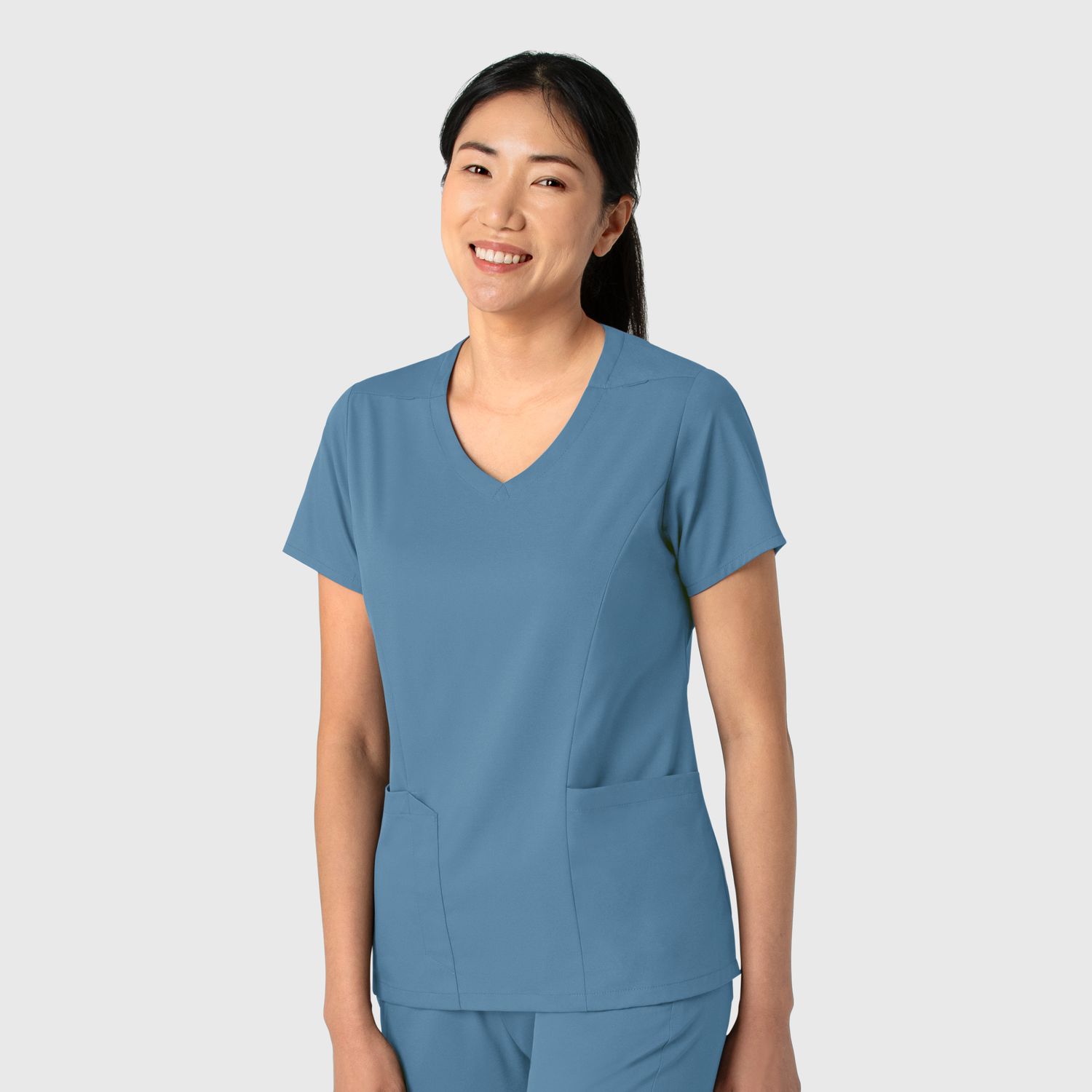 Casacca donna 6251 scollo a V pacific blue