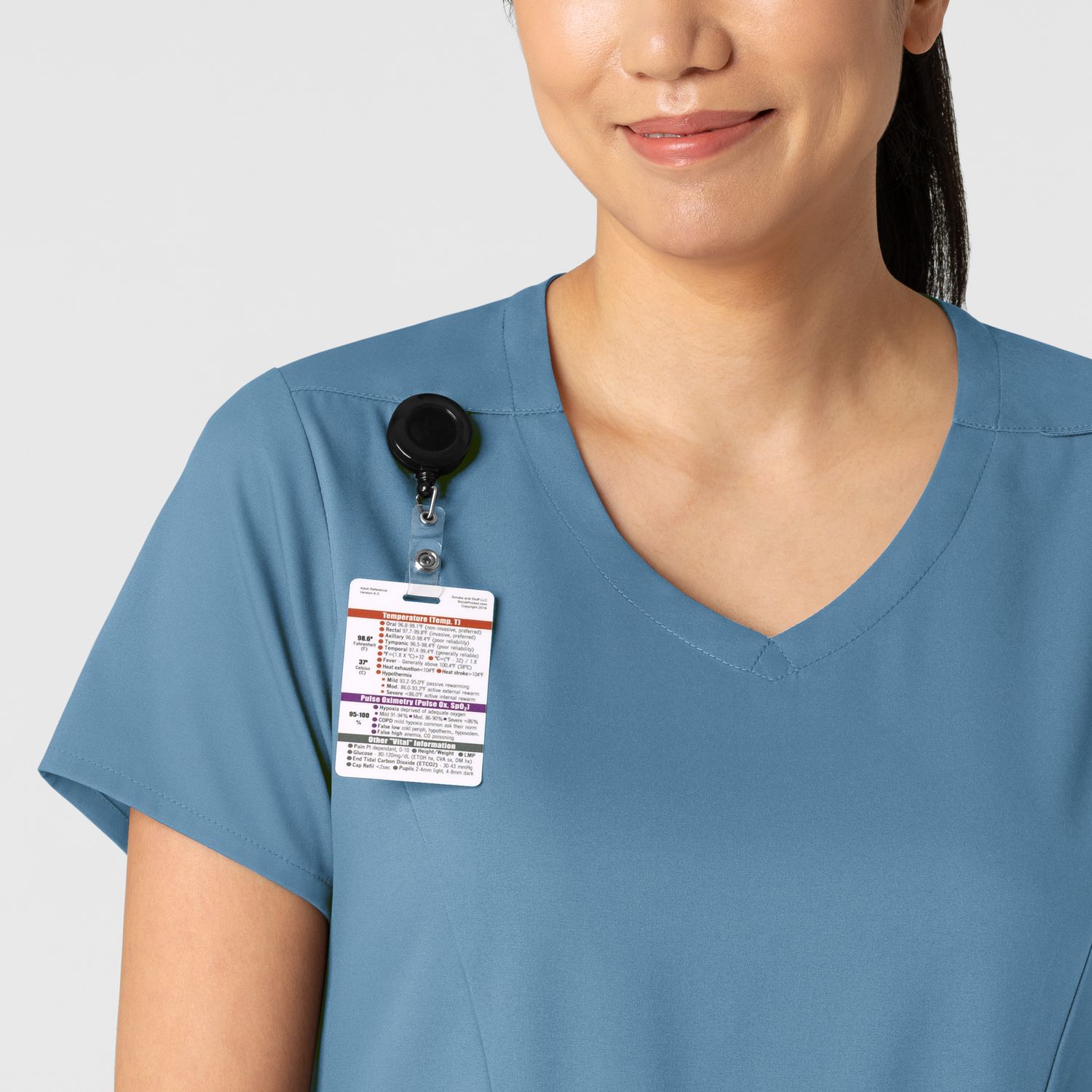 Casacca donna 6251 scollo a V pacific blue