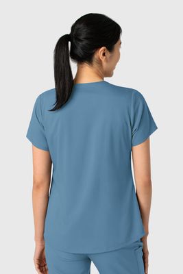 Casacca donna 6251 scollo a V pacific blue