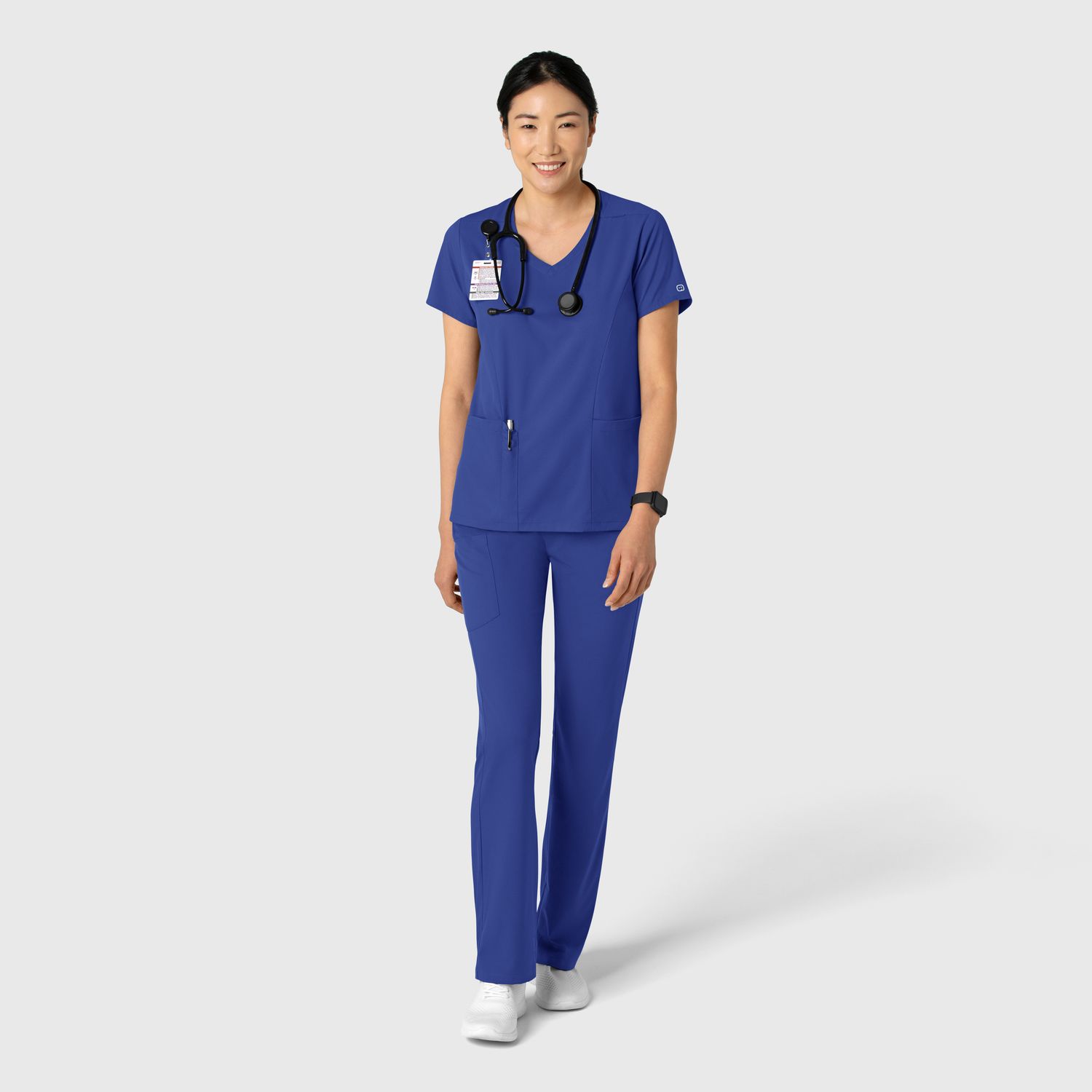 Casacca donna 6251 scollo a V galaxy blue