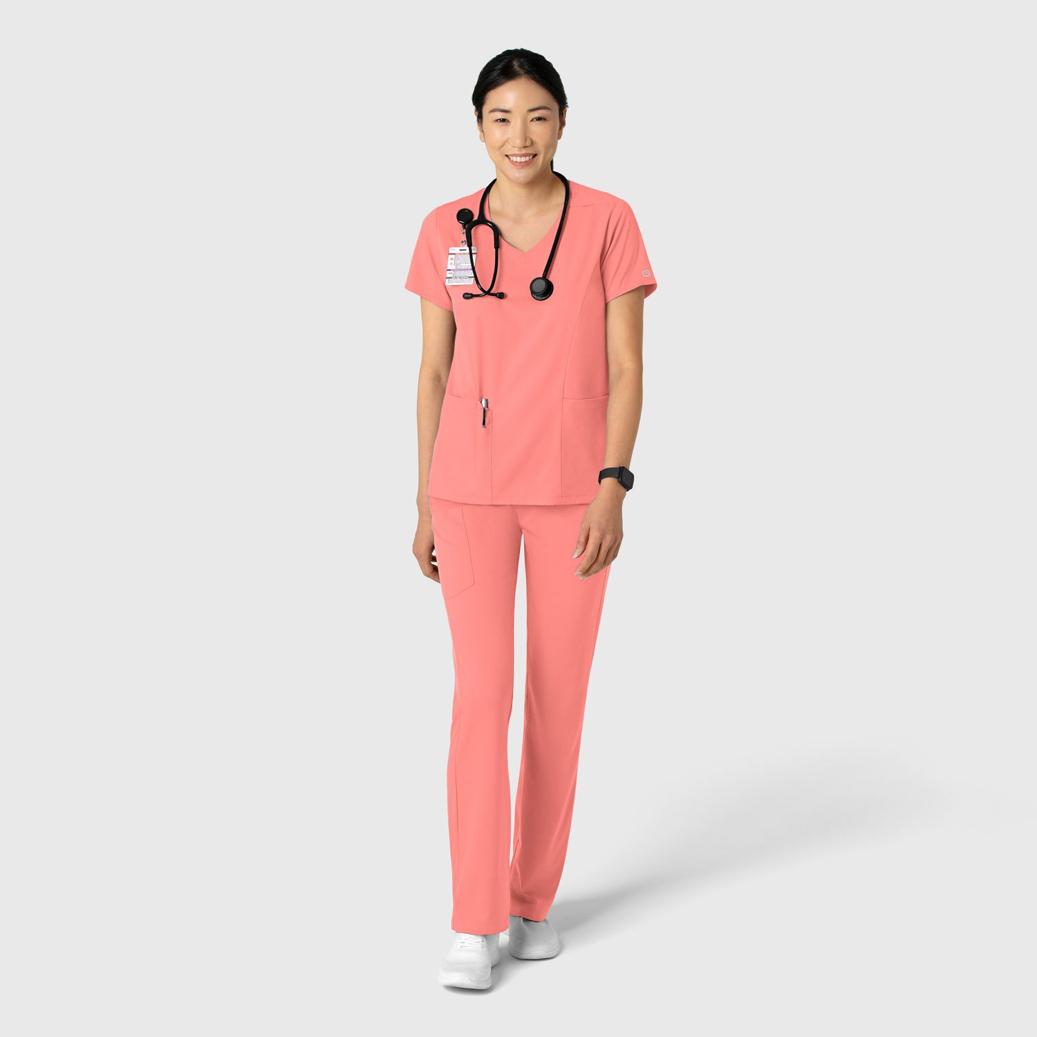 Casacca donna 6251 scollo a V paradise pink