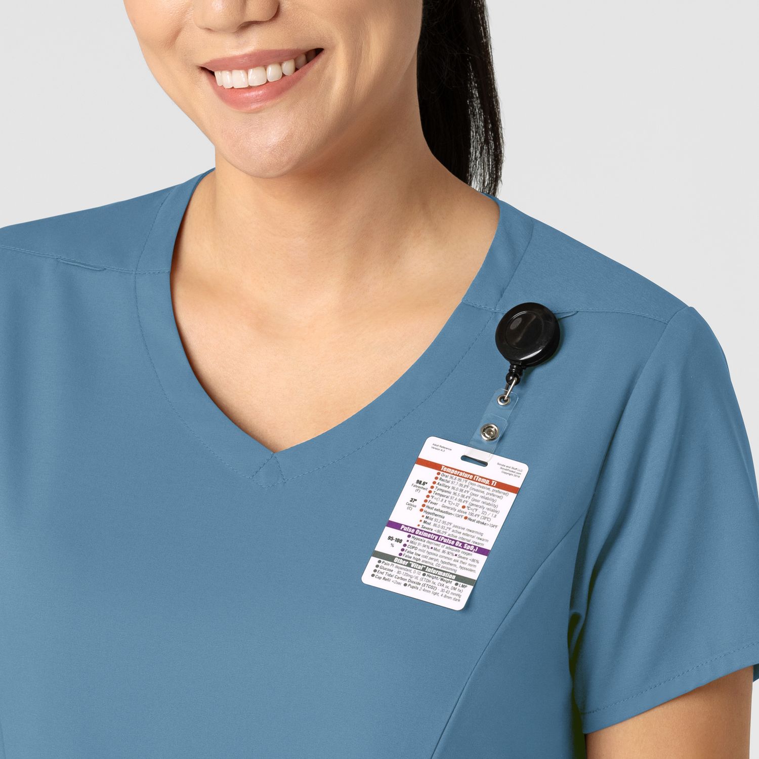 Casacca donna 6251 scollo a V pacific blue