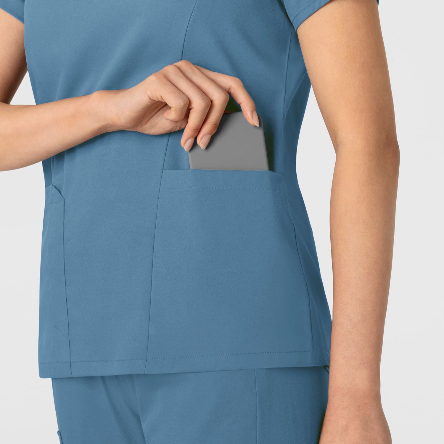 Casacca donna 6251 scollo a V pacific blue