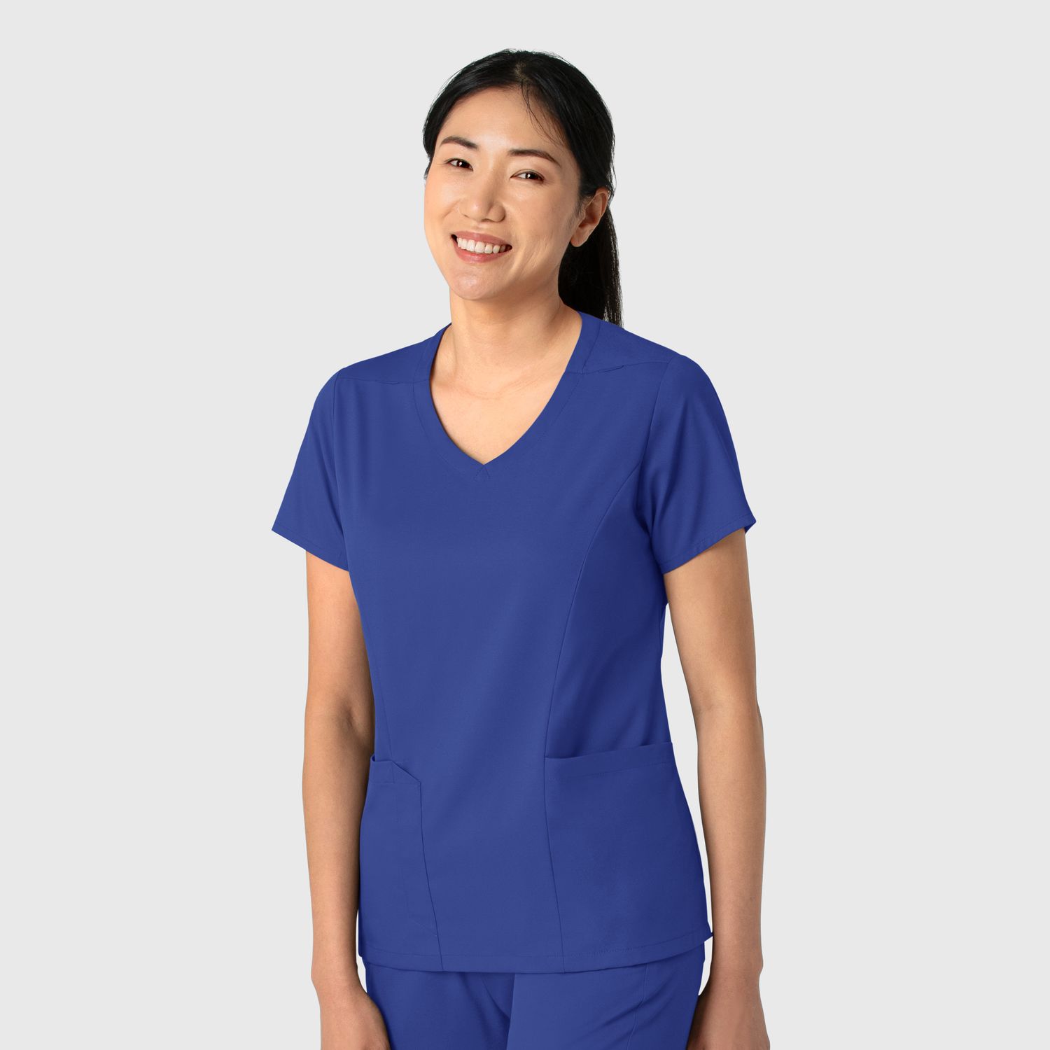 Casacca donna 6251 scollo a V galaxy blue