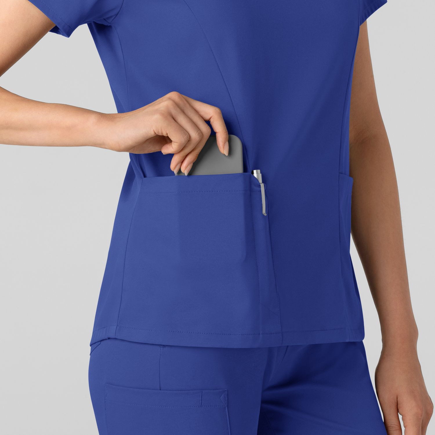 Casacca donna 6251 scollo a V galaxy blue