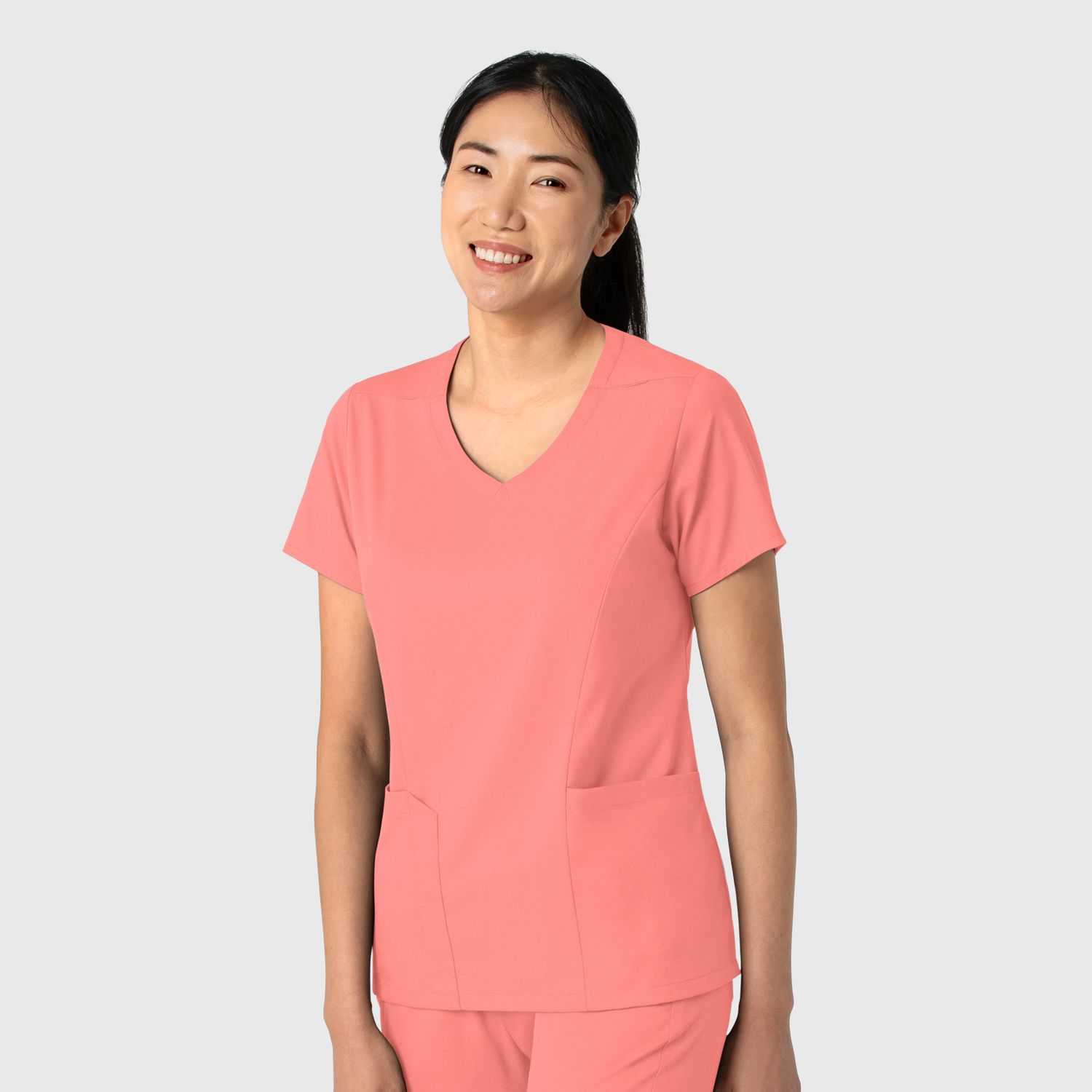 Casacca donna 6251 scollo a V paradise pink