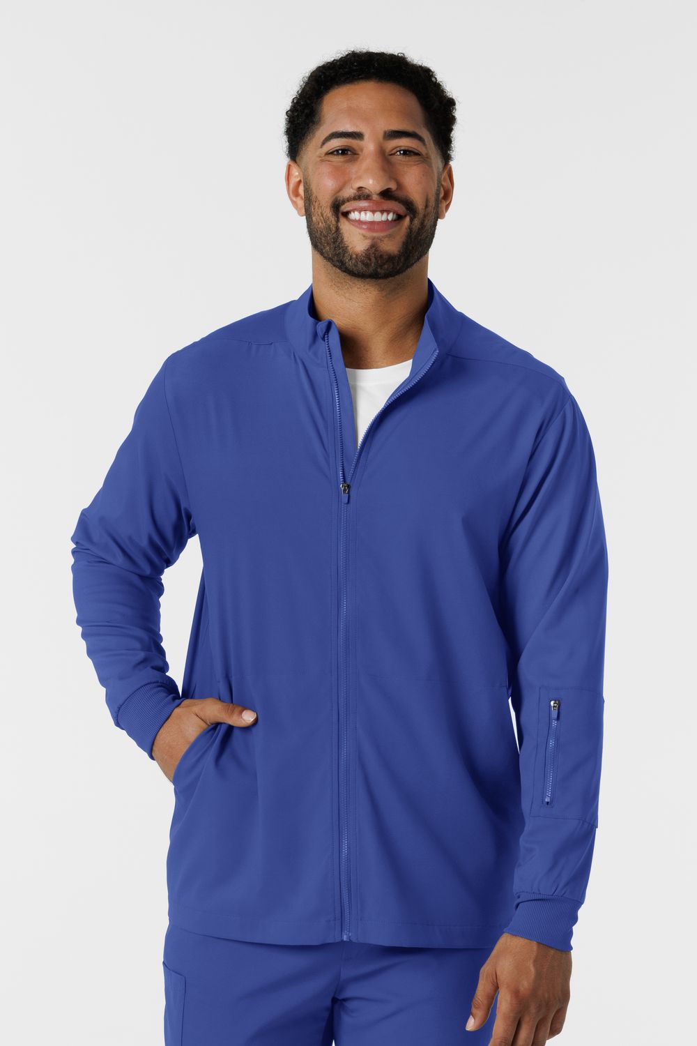 Casacca uomo 8351 manica lunga e zip galaxy blue