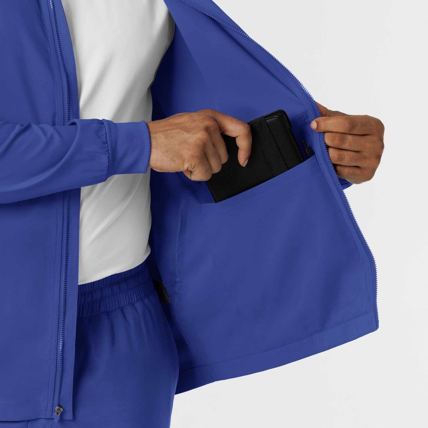 Casacca uomo 8351 manica lunga e zip galaxy blue