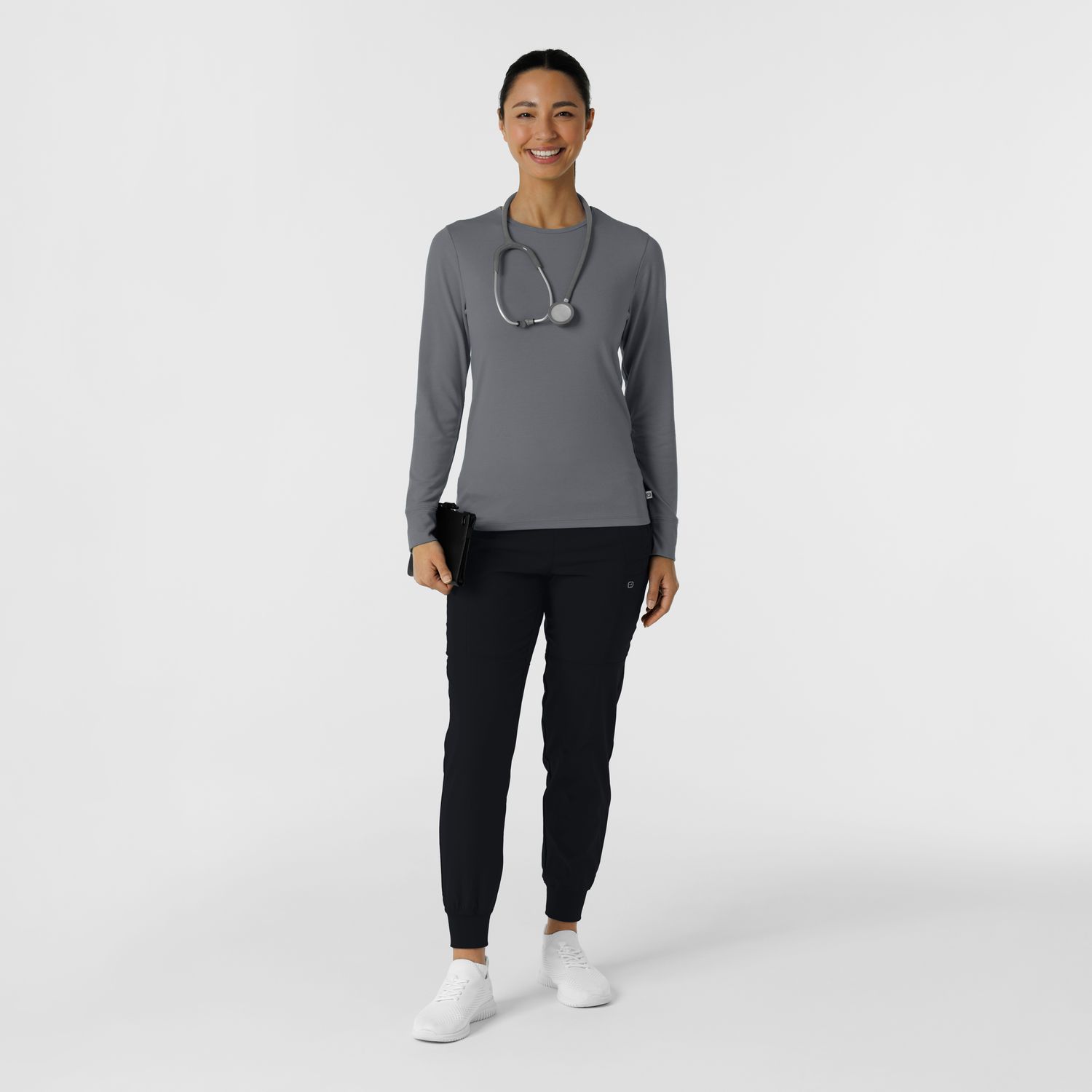 Maglia Essential 2189 manica lunga pewter