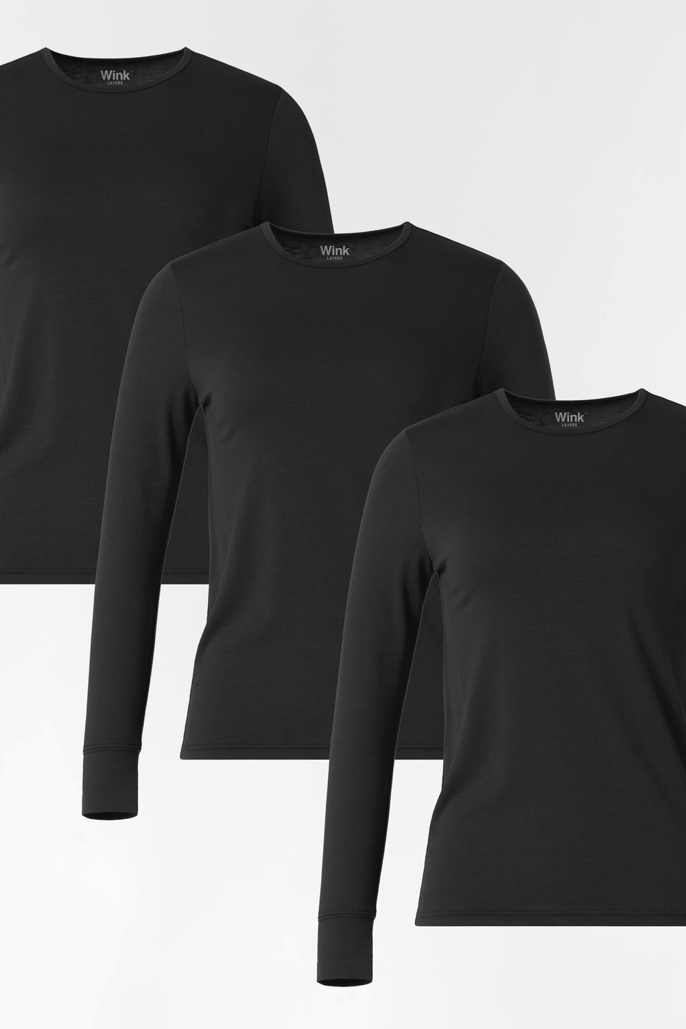 Maglia Essential 2190 manica lunga black 3pz