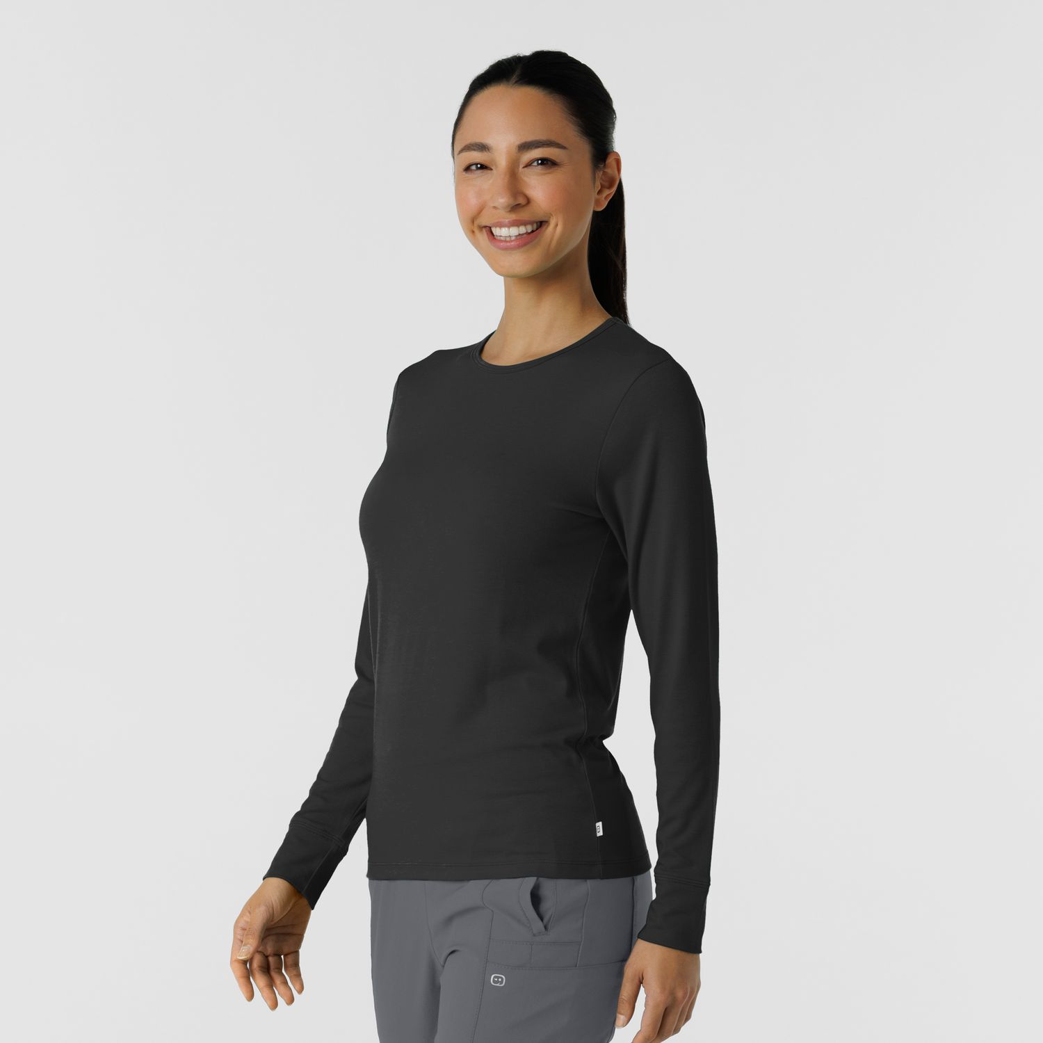 Maglia Essential 2190 manica lunga black, white, pacific blue 3pz
