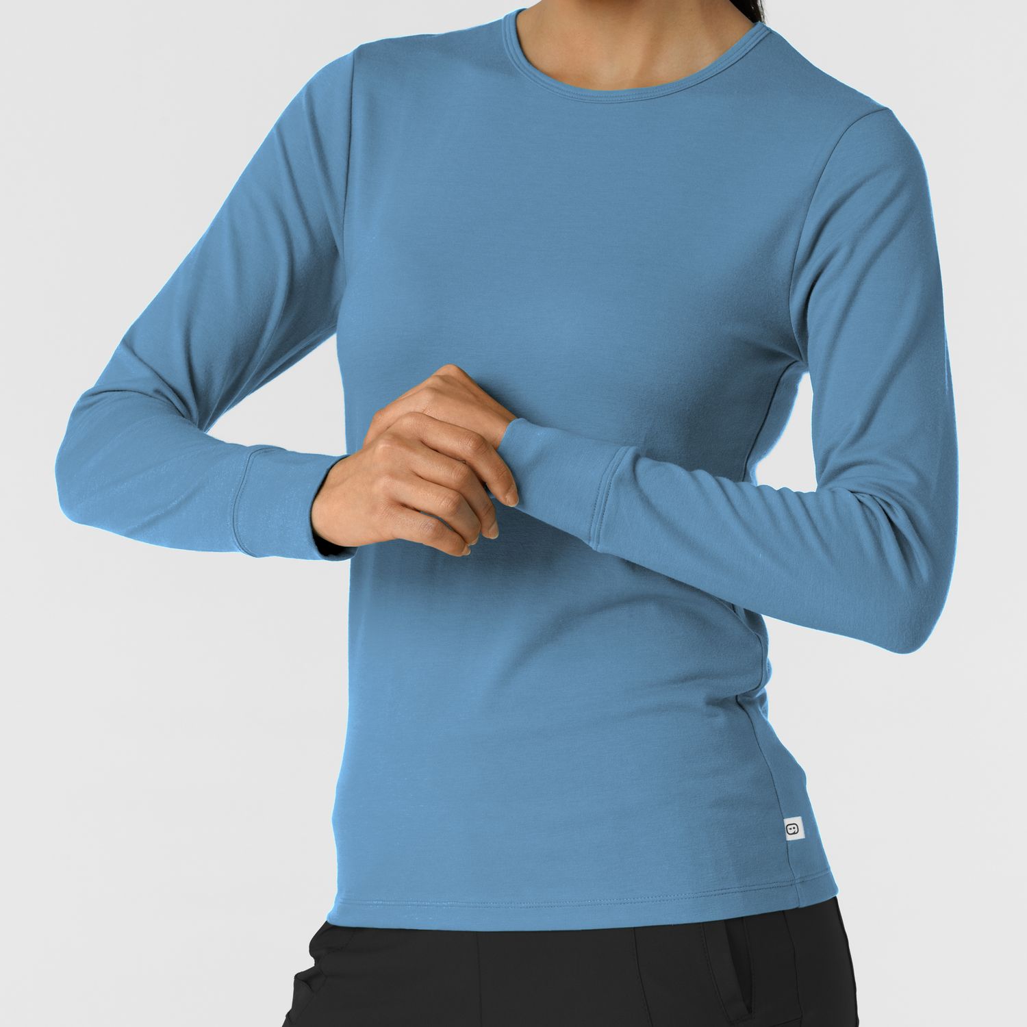 Maglia Essential 2190 manica lunga black, white, pacific blue 3pz